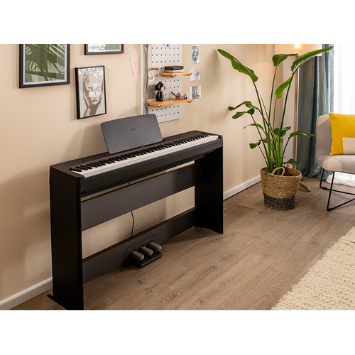 The P-145BTB on an optional stand with three-pedal unit