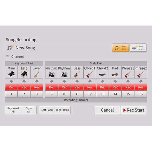 MULTI-TRACK SONG RECORDER