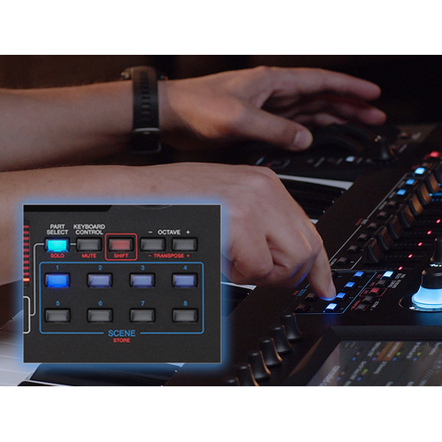 Dedicated keyboard, part and scene control