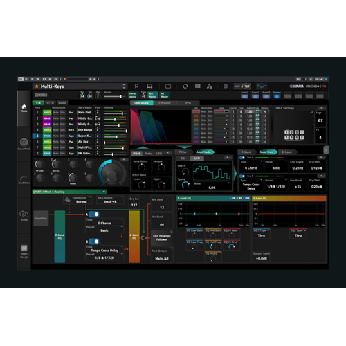 Image showing the WORKFLOW feature with the Expanded Softsynth Plugin interface as reproduced in a DAW