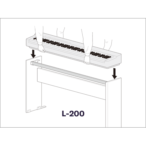 A diagram showing two people setting the P-225 on the optional stand